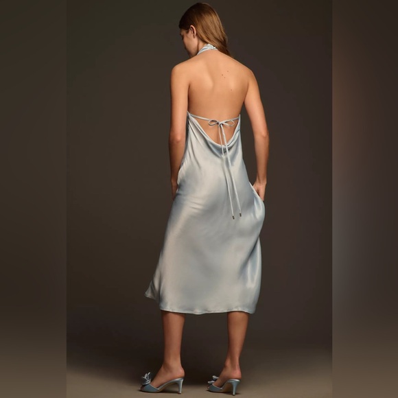 Anthropologie Conditions Apply Reidun Halter Cowl-Neck Midi Dress - Picture 6 of 14